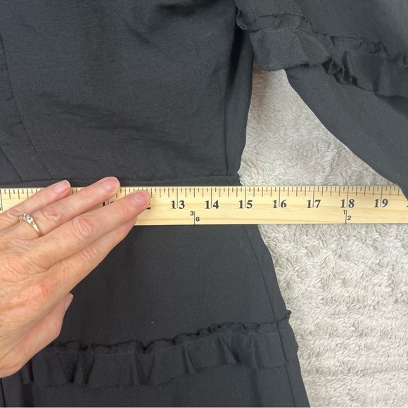 NWT Anthropologie SHILLA The Label Black Corset Tie Back Dress Medium Whimsigoth - Picture 15 of 16